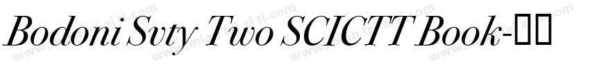 Bodoni Svty Two SCICTT Book字体转换